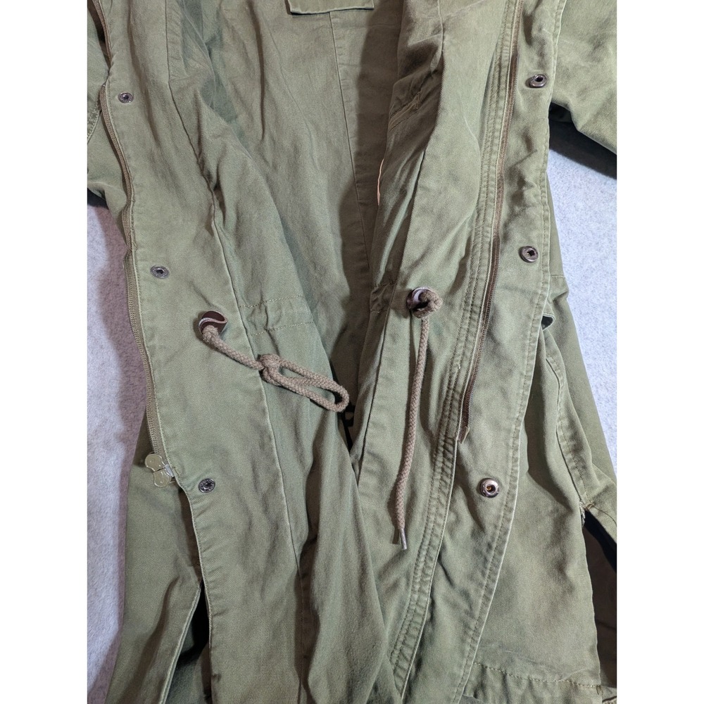 HUF x Peanuts Snoopy Fishtail Parka Jacket Olive Green Mens Large - Picture 13 of 16